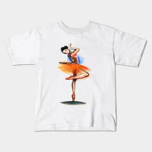 Ballerina Dance Drawing Kids T-Shirt